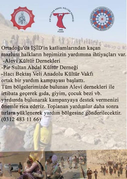 Alevi Dernekleri Şengal Yardım