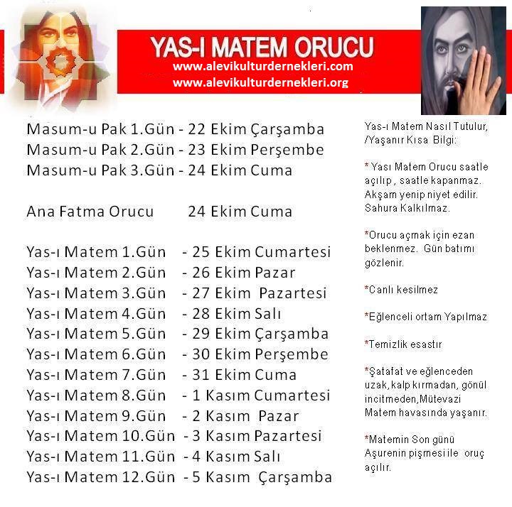 Yas-ı Muharrem Orucu Başlıyor